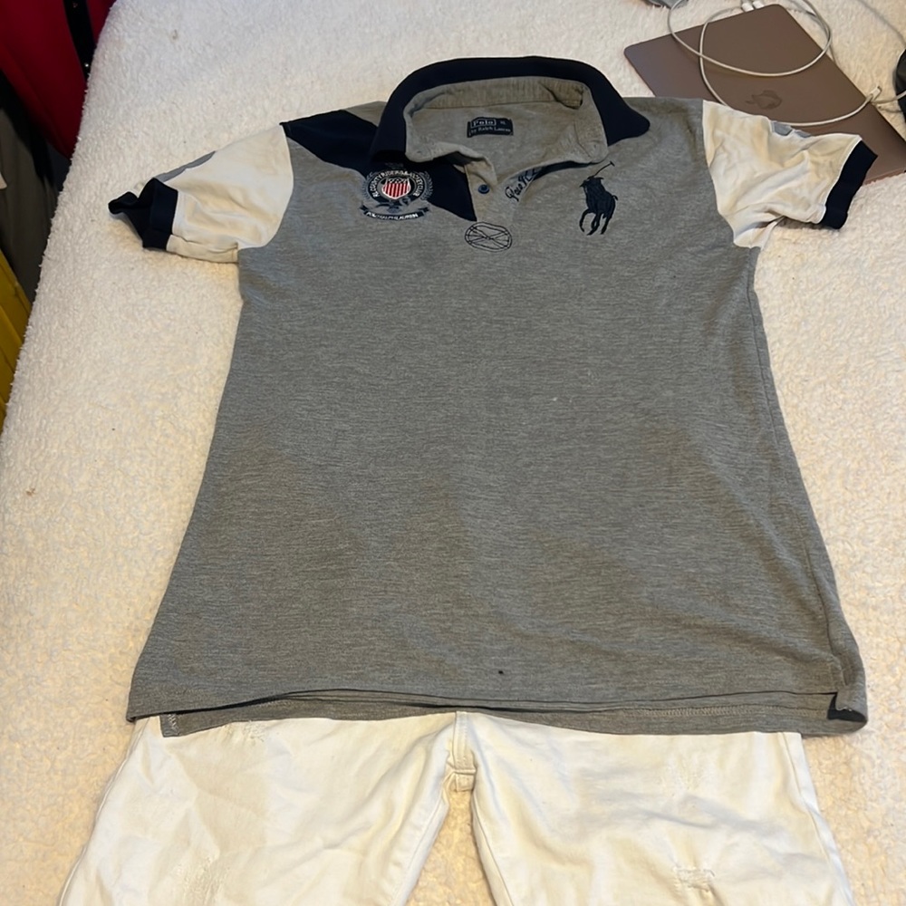 Polo by Ralph Lauren T-shirt with white Zara jeans